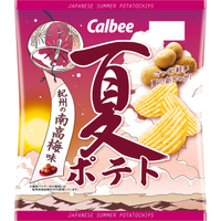 Calbee Natsu Potato Chips - Suｍｍer Limited Ume Flavor