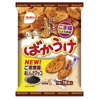 Kuriyama Beika Bakauke Rice Crackers - Sesame & Soy Sauce 16pcs
