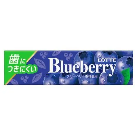 LOTTE Not Sticking to Teeth Gum - Blueberry 9pcs