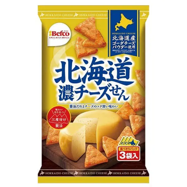 Kuriyama Beika Hokkaido Rich Cheese Senbei Rice Crackers