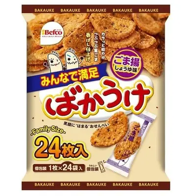 Kuriyama Beika Bakauke Rice Cracker - Sesame & Soy Sauce
