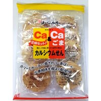 Senbei (Rice Crackers) - Sesame - JCC [24枚（カルシウムせん3枚入×4袋、カルシウムせんごま3枚入×4袋）]