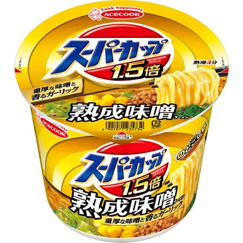 Acecook Super Cup 1.5x Big size Rich Miso & Pork Ramen Noodles