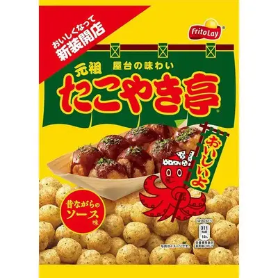 Japan Frito-Lay Ganso Takoyaki-Tei Corn Snack - Mild Sauce 58g