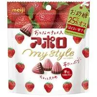 Meiji Apollo Strawberry Chocolate My Style 25% Less Sugar