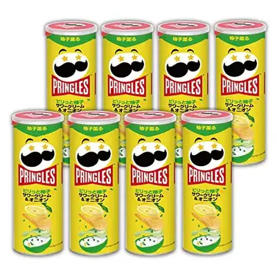 P&G Pringles Potato Chips - Yuzu & Sour Cream Onion 105g × 8pkg