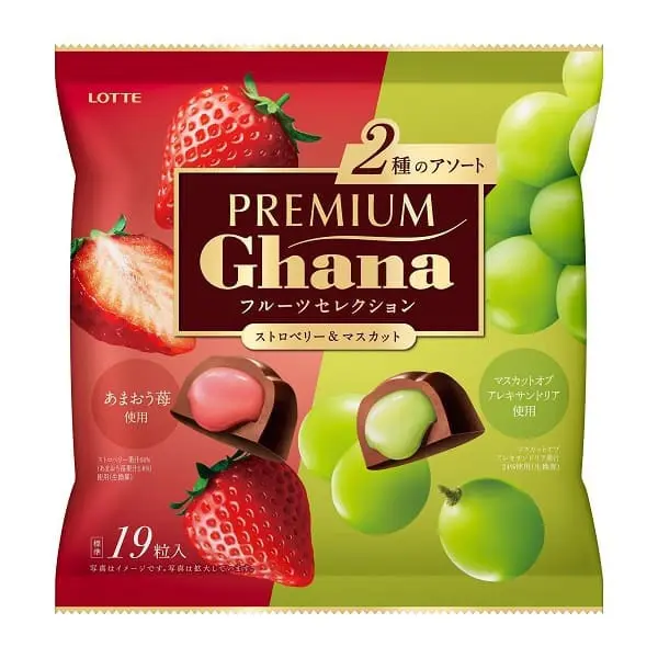 Lotte Premium Ghana - Fruits Chocolat Rich Muscat & Strawberry