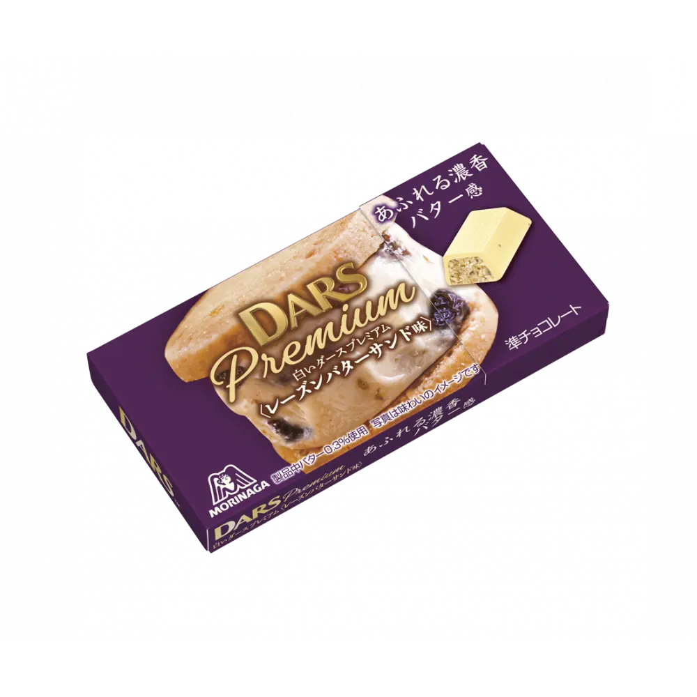 Morinaga Seika DARS Premium - White Chocolate &  Butter Raisins