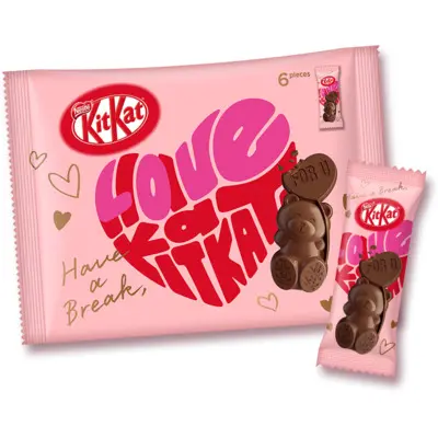 Nestle KitKat Chocolate Valentine's Heartful Bear 6pcs