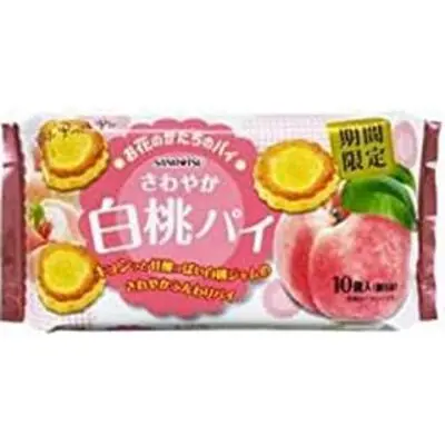 Sanritsu Seika Sawayaka White Peach Pie 10pcs