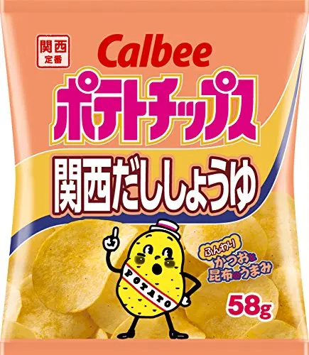 Calbee Potato Chips - Kansai Dashi Shoyu Soy Sauce 12pkg set