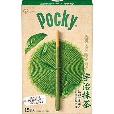 Glico Giant Pocky Biscuit Sticks - Kyoto Uji Matcha 15pcs