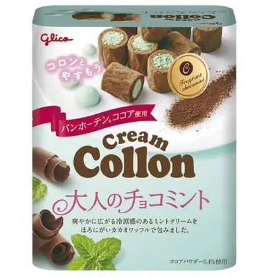 Glico Cream Collon Biscuit Roll - Otona no Mint Chocolate