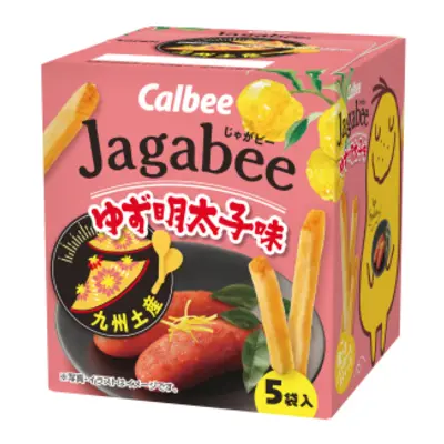 Calbee Jagabee Potato Snack Box Kyushu Limited - Yuzu Mentaiko