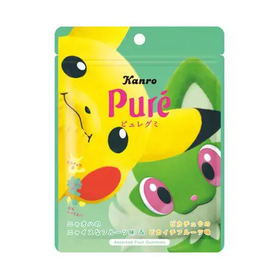 Kanro Pure Gummy Pokémon Pikachu & Sprigatito - Tropical Fruit