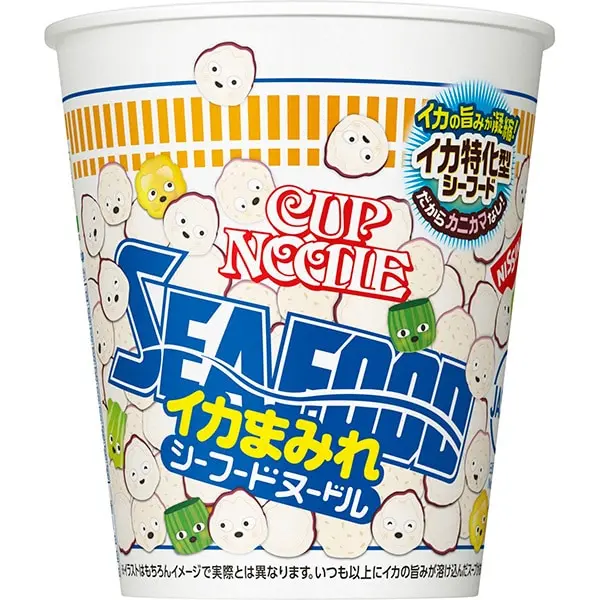 Nissin Foods Cup Noodle Seafood Covered with Squid
