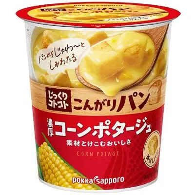 Pokka Sapporo Jikkuri Kotokoto Kongari Pan Rich Corn Potage Cup