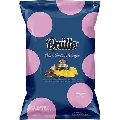 Quillo Luxury Potato Chips - Black Garlic & Vinegar