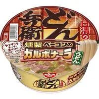 Nissin Donbei Carbonara Udon Noodles with Smoked Bacon