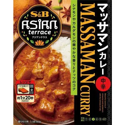 Ready-made Curry - Peanut - Cashew Nuts - Spicy - Medium - S&B Foods [180g（1人前）]